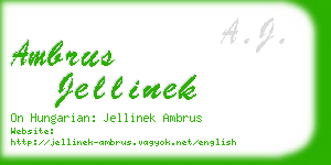 ambrus jellinek business card
